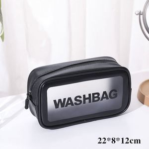 Sac à main cosmétique imperméable personnalisé pour femme avec fermeture éclair et motif de lettres, organiseur, sac de toilette pour le maquillage - Product Image 4