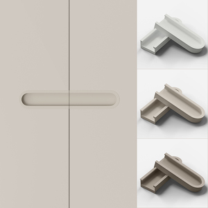 Minimalist U-Shaped Groove Recessed Handles Embedded Concealed <strong>Door</strong> Pulls for Wardrobe Drawer Cabinet Vanity - Product Image 5