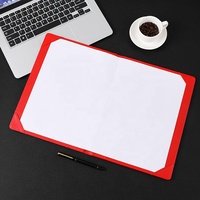Korek klip pengajian bisnis kualitas tinggi klip kontrak tanda tangan kulit Pu map berkas bercetak Folder LOGO kustom