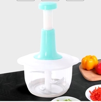Handmatige Stalen Keuken Keukenmachine Usb-Perstype Huishoudelijke Snijder Molens Mini Garde Roerder Knoflook Plantaardige Voedsel Chopper