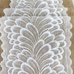Vendita calda 12x108 pollici lungo pizzo di lino naturale decorativo tavolo Runner panno da tavola per la festa di nozze - Product Image 4
