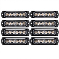 Großhandel Rote 12V LED-Warnleuchte Kühlergrill Mini-Lichtleiste Blinker Stroboskop-Lichter für LKW Auto Nachrüstung/Aufrüstung