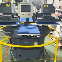 Nouvelle presse à chaud pneumatique automatique à 4 stations, type carrousel, pour l'impression numérique de t-shirts (football, 16, 24), pour transfert de vinyle DTF