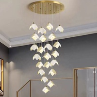 Lustre en céramique pour salon duplex, lampe suspendue pour escalier de villa, hôtel, hall d'entrée