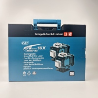 Niveau laser vert professionnel à 16 lignes 4D, portée de travail de 80 m, qualité bricolage, avec alimentation par batterie au lithium