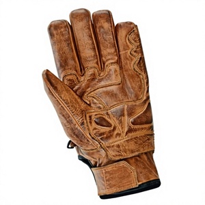Gants de moto en cuir unisexes, longueur poignet, non doublés, respirants, style sportif pour une utilisation en extérieur, quatre saisons - Product Image 2