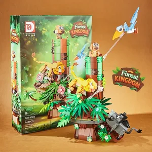 DK6028 Modello di Animali della Foresta in Blocchi da Costruzione, Creatura Selvatica in Miniatura, Collezione da Scrivania - Product Image 6
