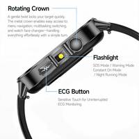 Nouvelle montre intelligente de sport étanche IP68 avec lumière flash, ET571, élégante, 2,0 pouces, 450 mAh, ECG PPG