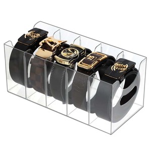 Organizzatore Porta Cinture con 5 Scomparti, Espositore in Plastica Trasparente per Cravatte e Papillon - Product Image 6