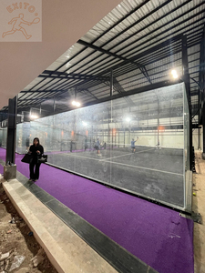 EXITO Compra Cancha de Pádel Panorámica Completa para Construcción de Clubes, Tubo Galvanizado en Caliente, Vidrio Templado de 12 mm, Verificado EX004 CE/FIP - Product Image 4