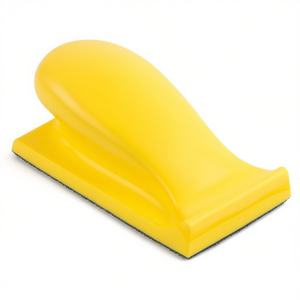 Bloque Fervi para discos de velcro, herramienta abrasiva, almohadilla de lijado, 100 mm x 60 mm, amarillo - Product Image 2