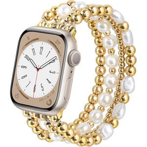 Bracelets pour <span class=keywords><strong>Apple</strong></span> <span class=keywords><strong>Watch</strong></span> IWatch 4, 5, 6, 7, 8 / SE Series, nouveau style avec perles, pendentifs en verre et perles de culture - Product Image 3