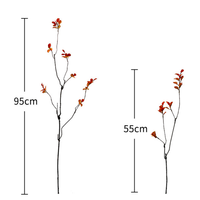 Plante artificielle feuille d'érable pour chambre et salon, style luxueux, feuillage rouge automnal, fleur décorative en gros