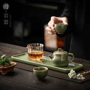 Shangyan Celadon <b>Small</b> Teapot With Lid Ceramic <b>Tea</b> <b>Pot</b> For Brewing <b>Tea</b> Retro Style - Product Image 2