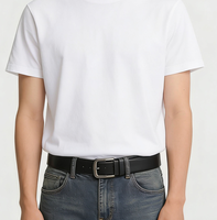Ceinture en cuir pour homme d'âge moyen, à boucle ardillon, double poche, pour loisirs et affaires, meilleur prix