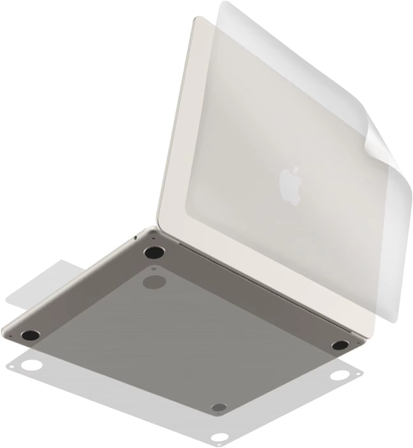 Transparent Matte Film for 2026 MacBook Pro 16 Inch 14, Air 13.6 15.3 InchM5 M4 M3 M2 A3426 A3428 A3449 A3448 Body Skin Full Set
