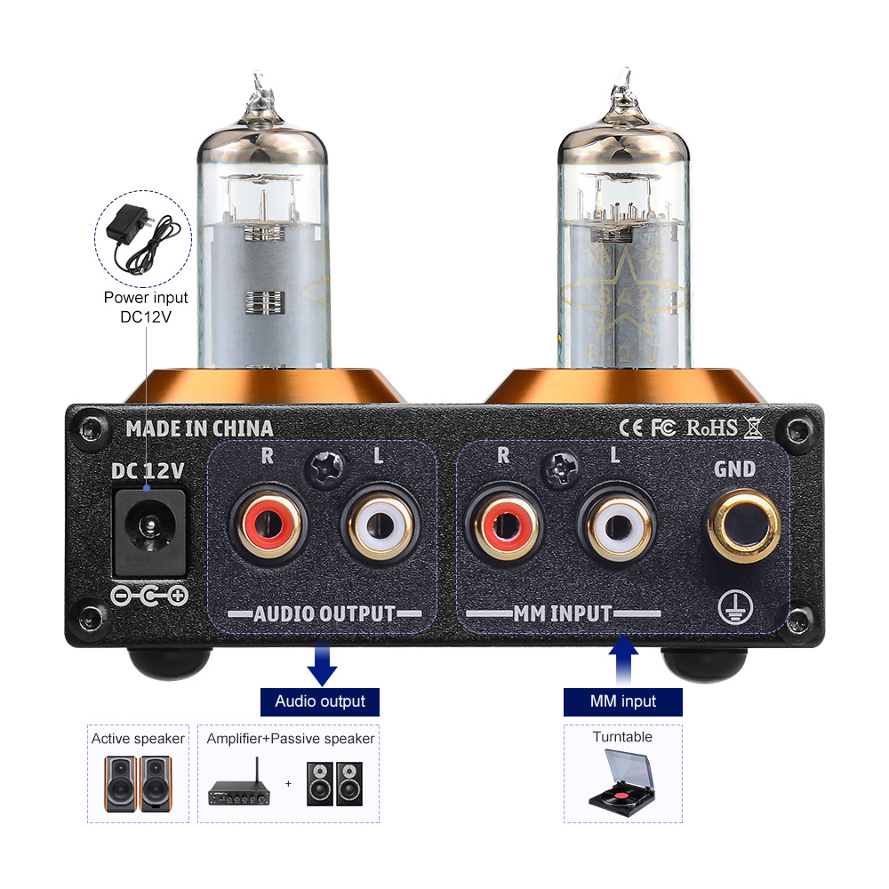 AIYIMAT3フォノターンテーブルプリアンプHiFiステレオフォノ