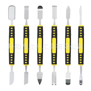 6-Piece Metal Double-Headed Pry <b>Bar</b> Set With Anti-Slip Grip For Disassembling And Repairing - Product Image 1