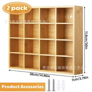 Boîte organisatrice de cravates en bois, murale, 4 couches, multi-compartiments, pour cravates pour hommes, utilisation en intérieur - Product Image 2