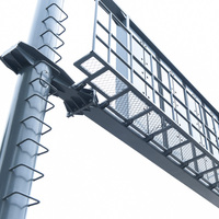 Pôle de cadre d'affichage de publicité en acier de panneau d'écran d'induction de LED en forme de F pour la chaussée de produit d'information d'intersection de route