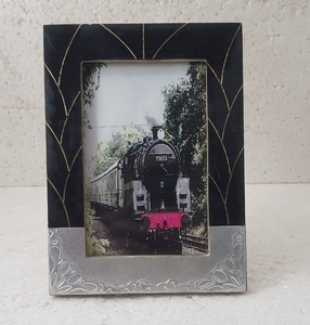 Grey Resin Brass Inlay Photo <b>Frame</b> - Product Image 3