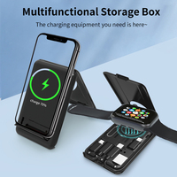 Ensemble de câbles tout-en-un avec chargeur de montre Câble de chargement USB avec broche et carte SIM Support de téléphone Ensemble de câbles de chargeur sans fil