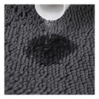 Tapis de bain en chenille super absorbant FIGOO, antidérapant, lavable en machine, séchage rapide, tapis de douche doux pour hôtel et maison