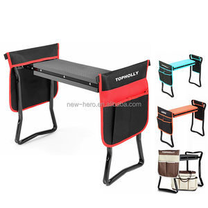 Yeşil katlanır bahçe dışkı bahçe diz çökmüş ve koltuk için katlanabilir bahçe sandalye diz çökmüş ve oturmak diz çökmüş tezgah ile çanta - Product Image 3