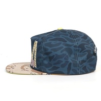 5-paneels custom camouflage patroon geborduurde logo distressed wedding snapback cap