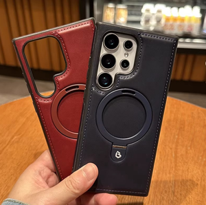 Étui de téléphone <span class=keywords><strong>en</strong></span> <span class=keywords><strong>cuir</strong></span> magnétique <span class=keywords><strong>avec</strong></span> support d'anneau <span class=keywords><strong>pour</strong></span> Samsung S26 S26 Ultra, étui de téléphone mobile professionnel sans fil <span class=keywords><strong>pour</strong></span> <span class=keywords><strong>Iphone</strong></span> 15 Pro Max - Product Image 2