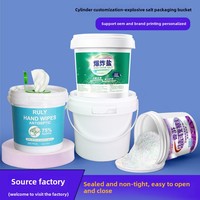 Seau en plastique PP personnalisable de 4 litres à large ouverture Nouvelle arrivée Couvercle à pression recyclable pour la peinture Nouveaux tambours d'emballage
