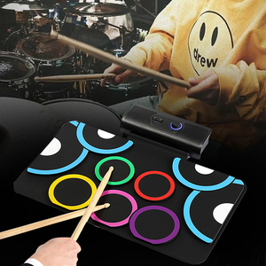 Hifing Hand Rolled Electronic Drum BT Rechargeable Play <strong>DTX</strong> Game Folding Portable Drum Pedalng Portable Drum Pedal - Product Image 3