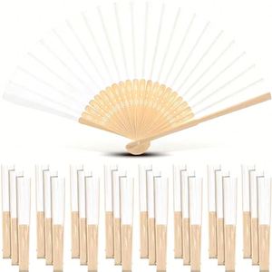 Elegante Abanico de Bambú Pintado a Mano con Flores Tropicales para Ocasiones Especiales - Product Image 2