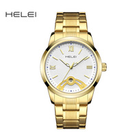 Nouvelle montre à quartz pour homme HELEI, sport décontracté, mode, acier inoxydable, 42 mm, étanche, avec aiguilles lumineuses et affichage de la date