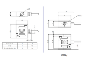 Cellule de pesée Fibos <span class=keywords><strong>M4</strong></span> à visser intérieurement, type S, 5N 10N 20N 50N 100N 200N, modèle traction-pression FA302 - Product Image 4