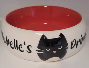 3D Katzenkopf Personalisieren Sie mit dem Namen des Haustieres Benutzer definierte Hunden äpfe Haustier zubehör Keramik-Katzen schale - Product Image 4