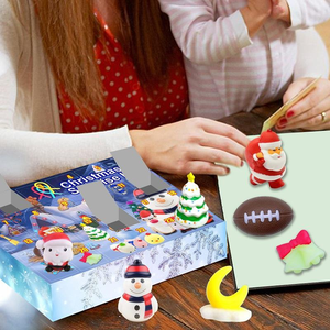 Caja Sorpresa Navideña con Calendario de Papel con Diseño de Santa Claus y Juguetes de Animales Impresos - Product Image 3