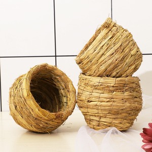 <span class=keywords><strong>Nid</strong></span> suspendu tissé en herbe pour oiseaux, pigeons et perroquets, idéal pour l'élevage et la reproduction (motif peau <span class=keywords><strong>de</strong></span> tigre) - Product Image 2