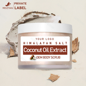 เกลือขัดผิวขาวสำหรับผู้หญิงน้ำมันมะพร้าวและไฟเบอร์หิมาลัยสีชมพูขัดผิวปรับแต่งได้จากโรงงาน - Product Image 1
