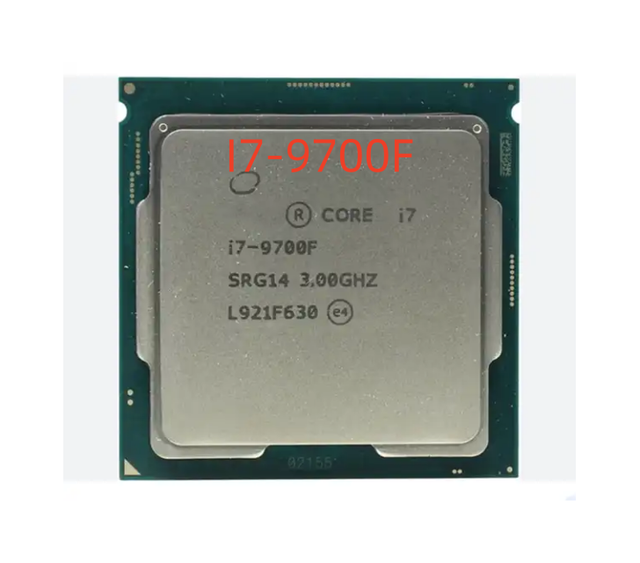 Used I7-9700F Computer CPU Processor 12M Cache, 3 GHz 65W