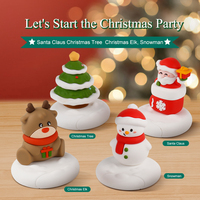 Originele Kerstcadeau Telefoonstandaard Kerstman Kerstrendier PVC Schattige Bureau Telefoonhouder