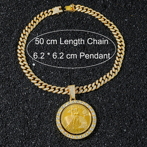 2026 New Hot Selling Unique Features Hiphop Style Gold Plated Geometric Statue Pendant Necklace Men's Necklace Wholesale Jewelry - Product Image 5