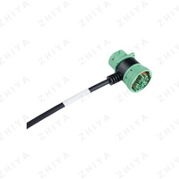 Kabel Terintegrasi Otomotif J1939 Tipe II Male ke Female dengan Konektor Mikro Molex 43025, Kabel Harness Akuisisi Data OBD