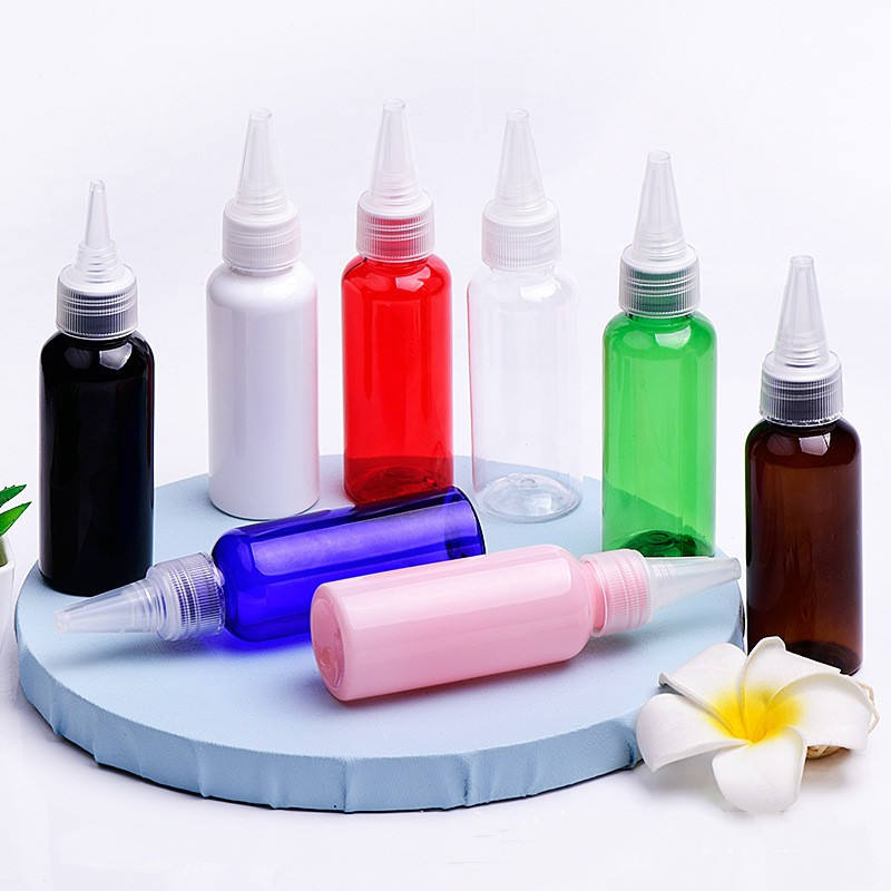 ขวดสีดำพร้อมฝาบิดใส