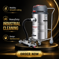 Aspirateur industriel triphasé X3 Pro pour sols d'atelier, aspiration humide et sèche
