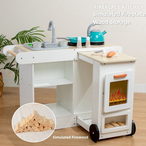 Juego <span class=keywords><strong>de</strong></span> Cocina <span class=keywords><strong>de</strong></span> Madera para Niños con Chimenea <span class=keywords><strong>de</strong></span> Agua Real, Sonidos y Luces, <span class=keywords><strong>Juguete</strong></span> Educativo <span class=keywords><strong>de</strong></span> Simulación para Niños y Niñas - Product Image 5
