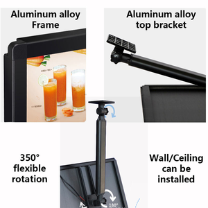 Độ sáng cao tùy chỉnh led hộp đèn led Menu hiển thị hộp trong nhà nhôm từ tường LED quảng cáo cho quán cà phê cửa hàng ăn uống - Product Image 5