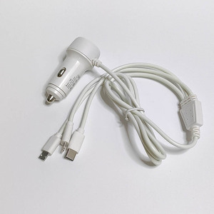 2USB 3in1อเนกประสงค์12W <span class=keywords><strong>USB</strong></span> คู่กับสาย <span class=keywords><strong>Micro</strong></span> Type-C iOS อะแดปเตอร์ชาร์จในรถยนต์อเนกประสงค์สำหรับ iPhone Android - Product Image 6