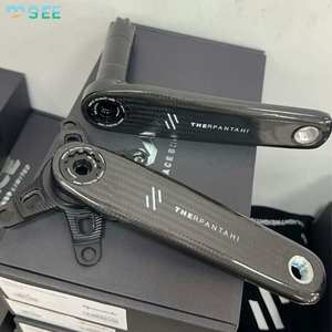 Manivelle de vélo de route en fibre de carbone SeeMore 165/170 mm, manivelle de vélo de route ultralégère en carbone, axe de 29 mm, pédalier avec bras araignée - Product Image 1