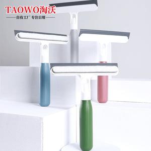 Limpiacristales multifuncional Taowo de doble cara con botella pulverizadora para limpieza de ventanas y espejos, mango de plástico - Product Image 1